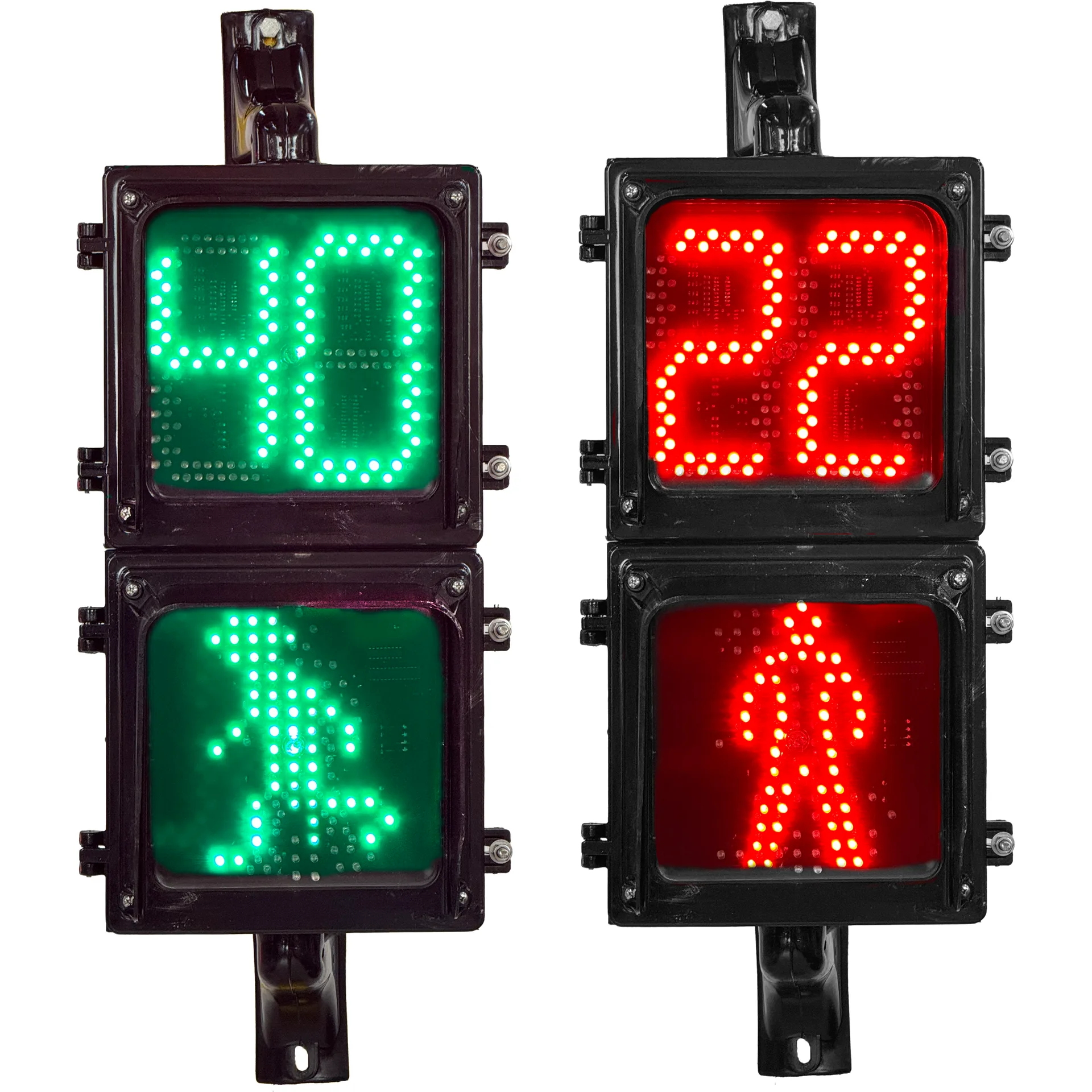 Semáforo peatonal dinámico cuadrado 200X200mm dos luces Policarbonato de alta resistencia al impacto…